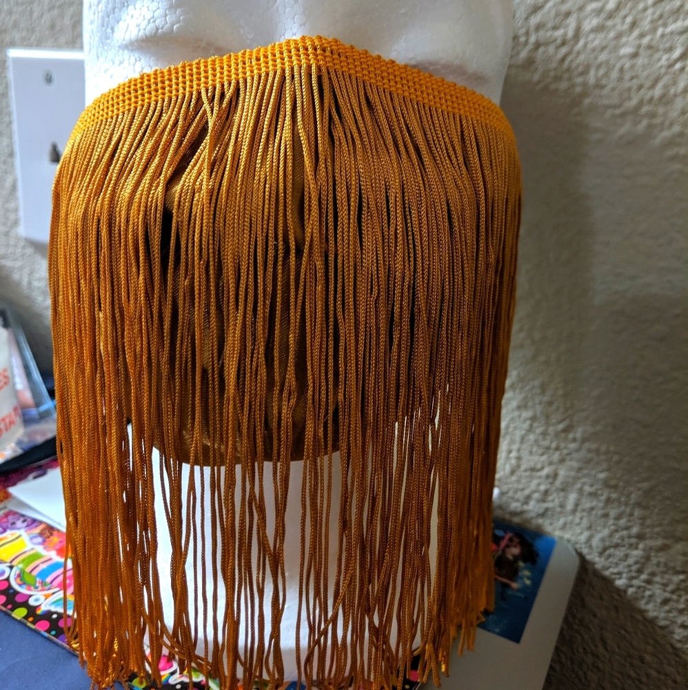 Gold hand made Fringe Masks…